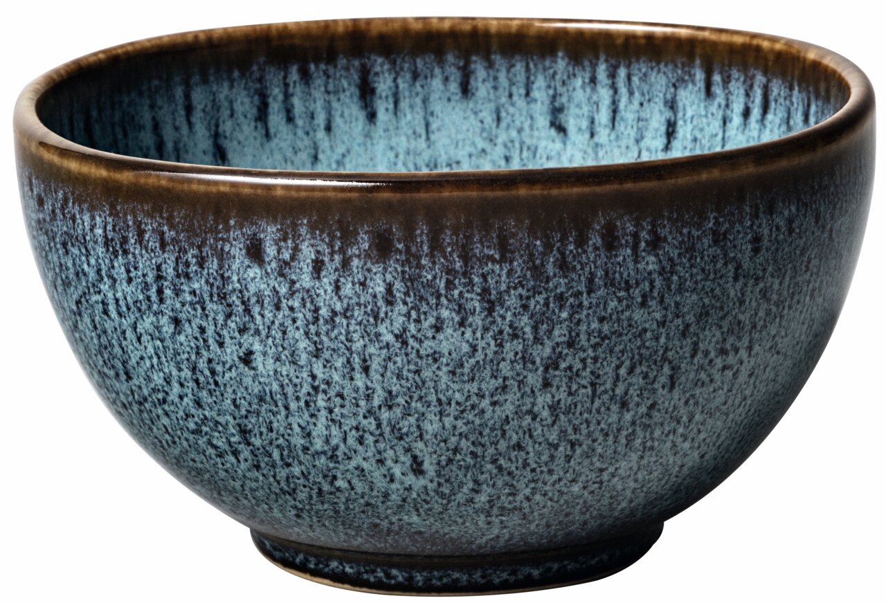 Like by Villeroy & Boch Bowl LAVE GLACE Blaue Dessertschale Lave mit 210ml Fassungsvermögen, seitliche Perspektive