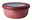 Multischüssel Vivid Mauve aus seitlicher Perspektive mit transparentem Deckel.