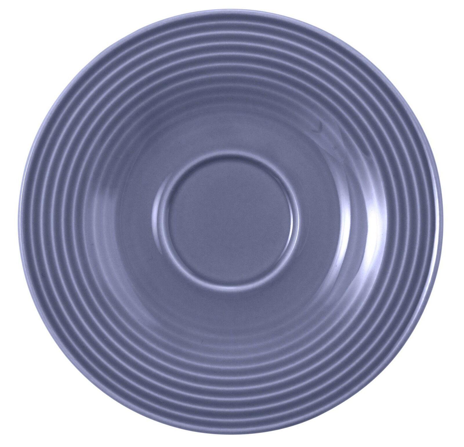 Kleine Kombi-Untertasse, 13,5 cm, in blauer Farbe, von oben betrachtet.