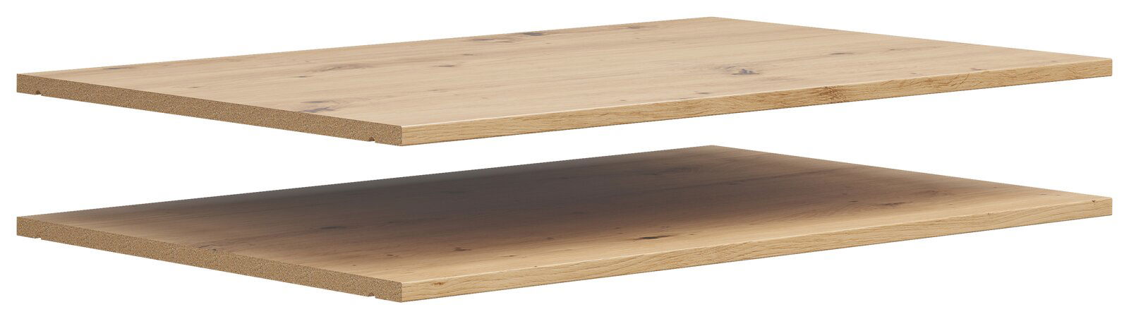 Carryhome Einlegeboden 2er MULTISTAURAUM Zwei Holz-Einlegeböden in natürlicher Holzoptik, seitliche Perspektive