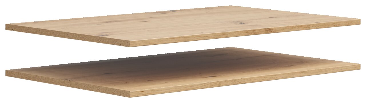 Carryhome Einlegeboden 2er MULTISTAURAUM Zwei Holz-Einlegeböden in natürlicher Holzoptik, seitliche Perspektive