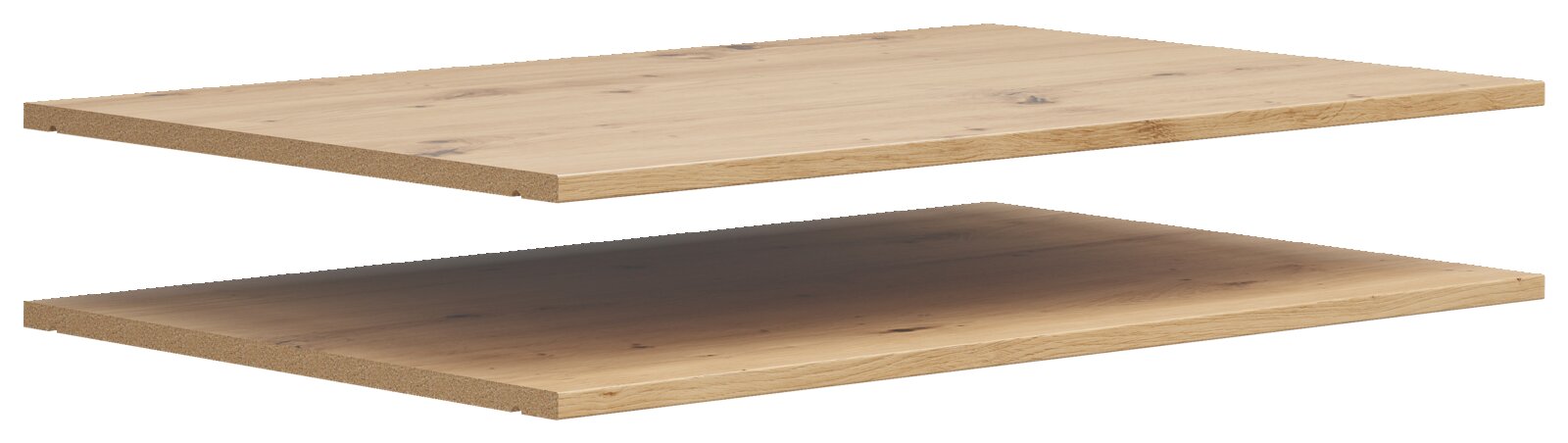 Carryhome Einlegeboden 2er MULTISTAURAUM Zwei Holz-Einlegeböden in natürlicher Holzoptik, seitliche Perspektive