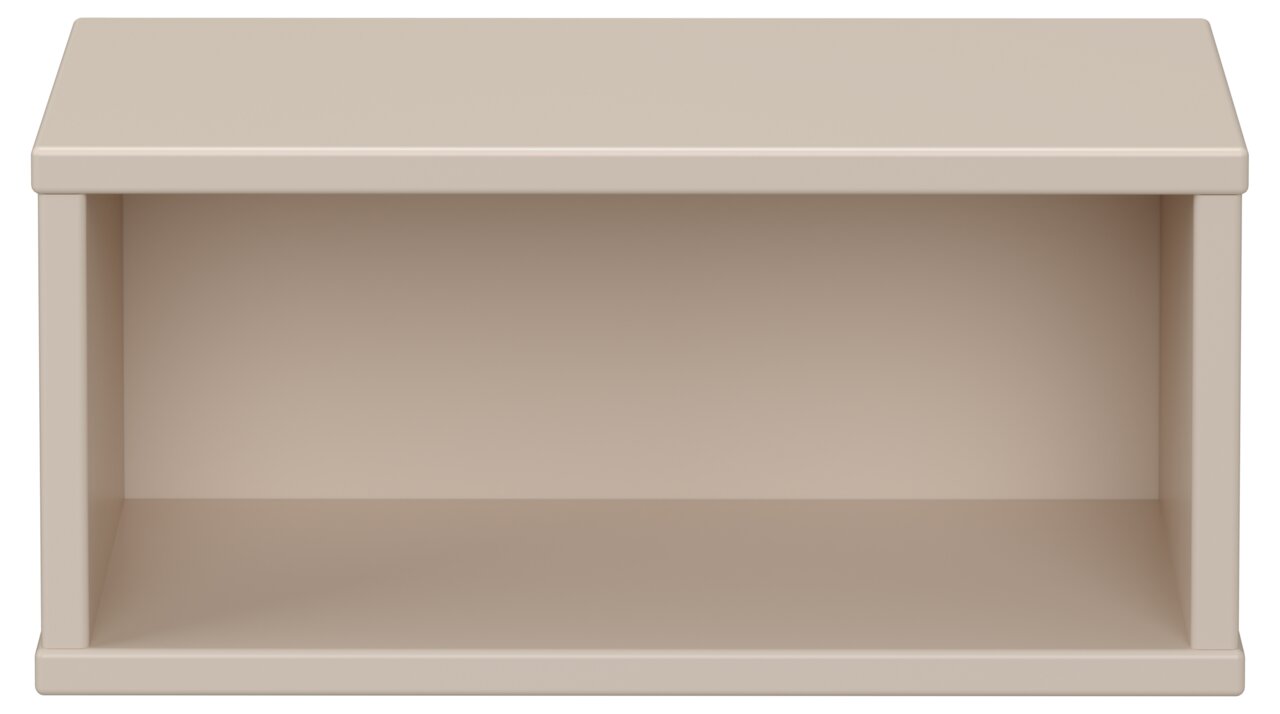 Rechteckige Wandbox in Beige, frontal betrachtet