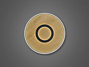 Runde LED-Deckenleuchte aus Holz mit schwarzem Ring, Ansicht von unten