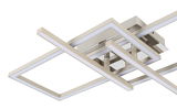 Moderne LED-Deckenleuchte in geometrischem Design, seitliche Perspektive