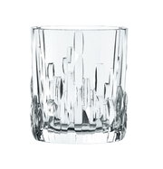 Kristallklarer Whiskybecher Shu Fa mit elegantem Schliffmuster, Frontalansicht