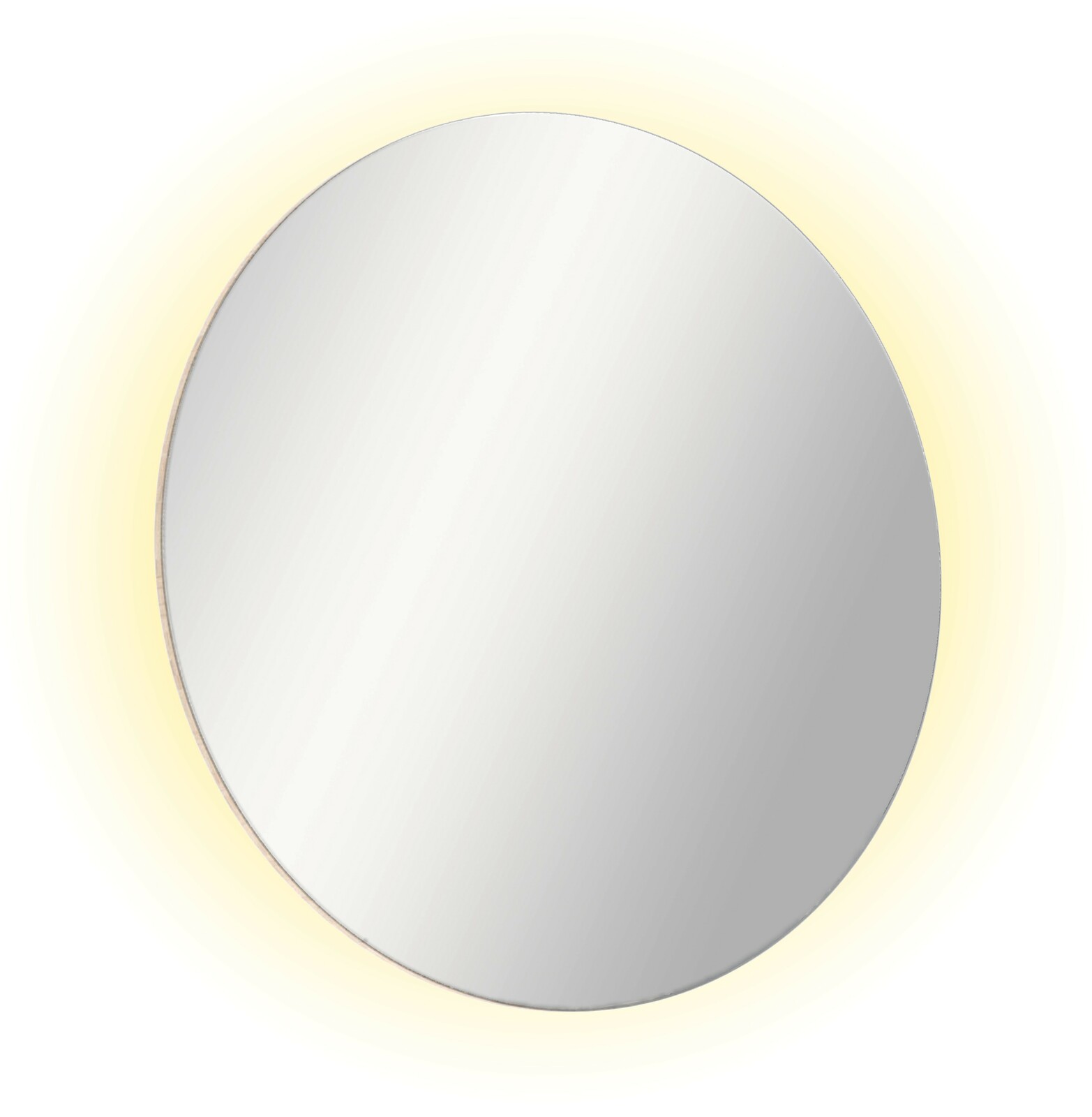 Voleo Spiegel STARLIGHT Runder Spiegel mit sanfter Hintergrundbeleuchtung, Frontalansicht
