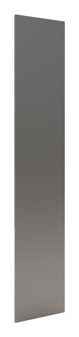 Spiegeldeur in zijaanzicht, 202 x 45 cm, modern design