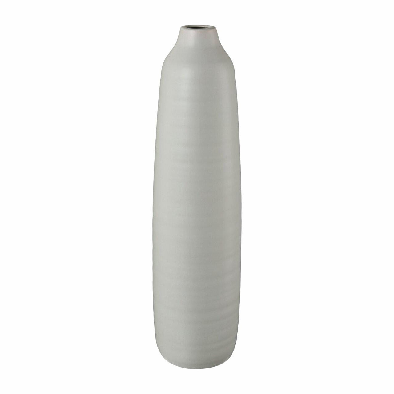 Keramik Vase PRESENCE, zylindrische Form, graue Farbe, seitliche Ansicht