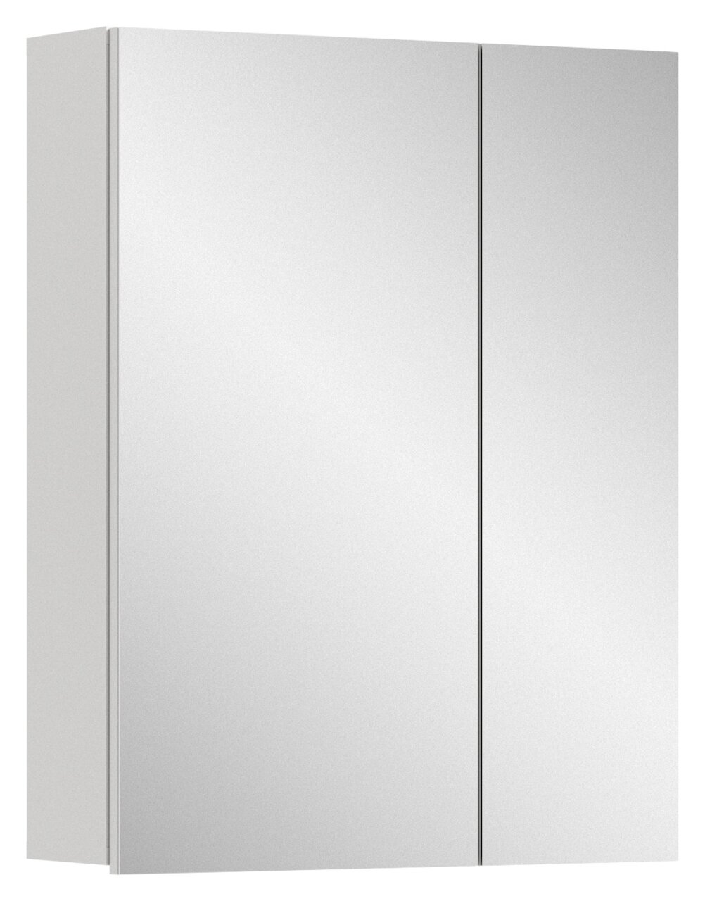 Moderner Spiegelschrank mit zwei Türen, Frontalansicht