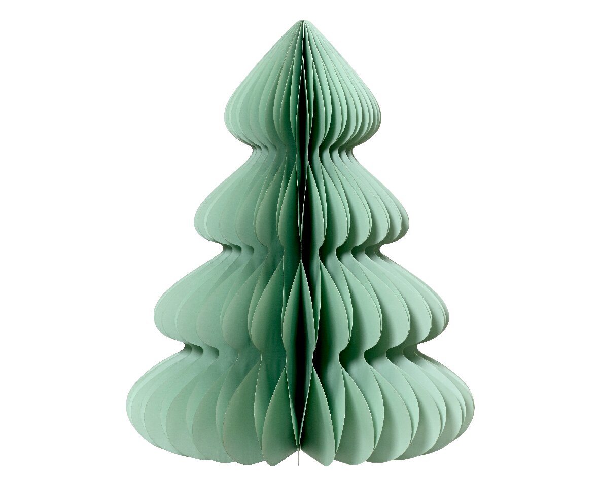 Decoris Papierbaum 60cm Papierbaum aus FSC 100% Papier, grün, in Frontalansicht