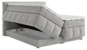 Boxspringbed met open opbergruimte, zijaanzicht