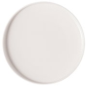 Weißer Frühstücksteller Afina 22cm mit feiner Rillenstruktur, Draufsicht