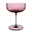 Rosa Sekt- und Dessertschale aus Glas, seitliche Perspektive