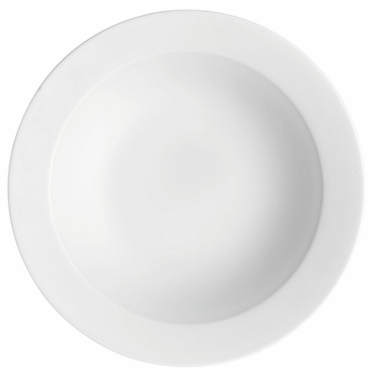 Weiße Salatschale 20cm, Draufsicht
