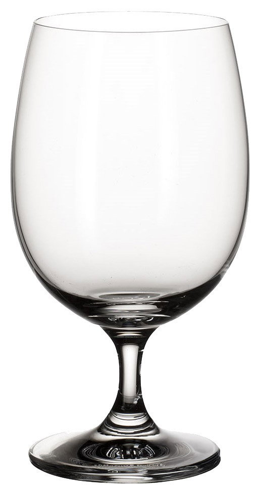 Eleganter Wasserkelch aus klarem Glas, frontal abgebildet.