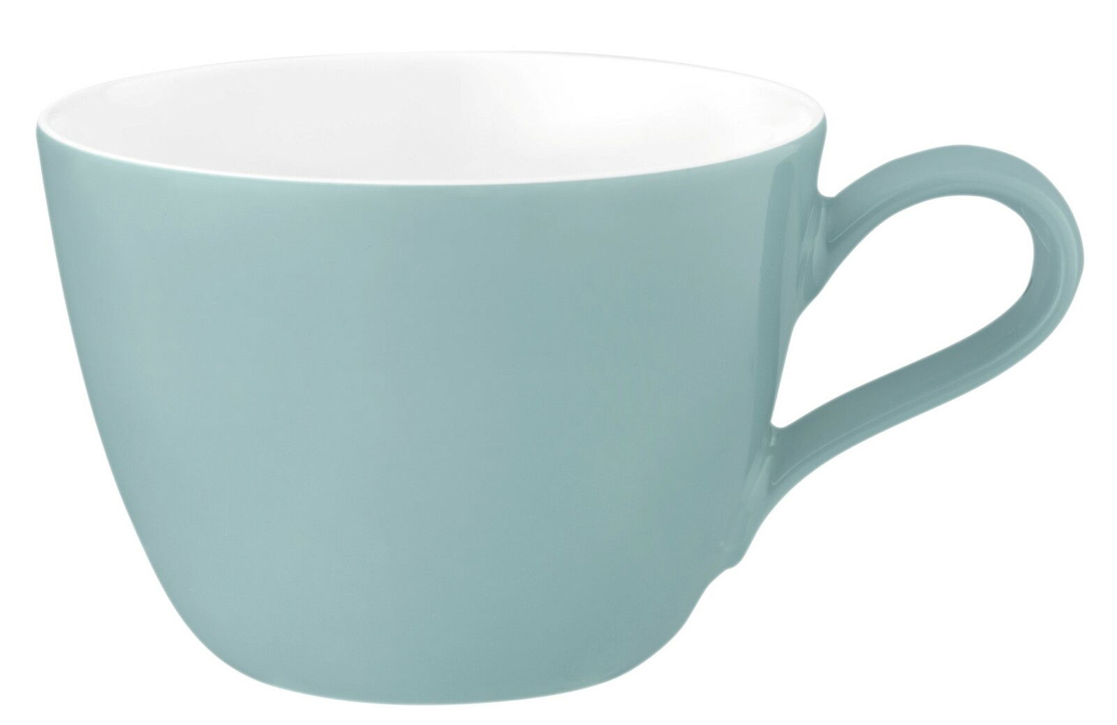 Kaffeetasse 0,24l in grünem Chic, seitliche Ansicht