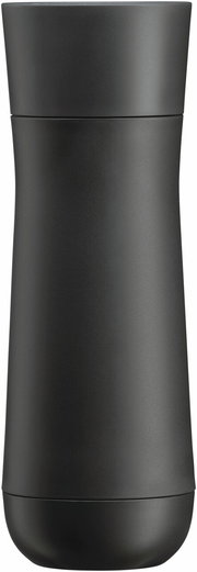 Schwarzer Impulse Isolierbecher 0,35l in Frontalansicht