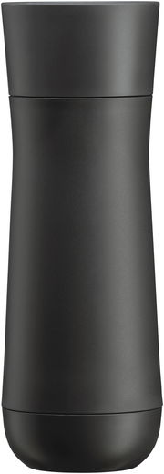 Schwarzer Impulse Isolierbecher 0,35l in Frontalansicht