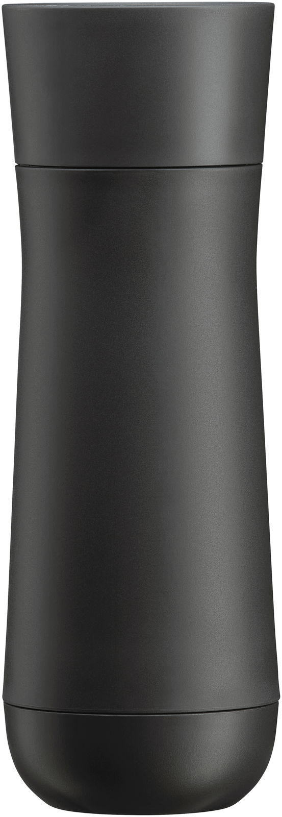 Schwarzer Impulse Isolierbecher 0,35l in Frontalansicht