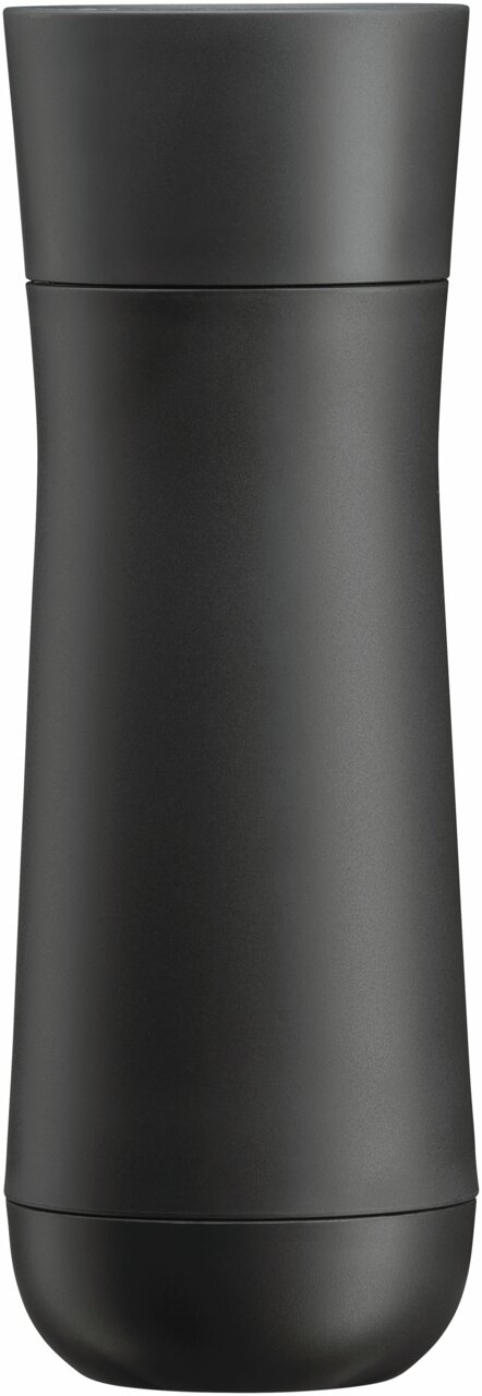 Schwarzer Impulse Isolierbecher 0,35l in Frontalansicht