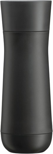 Schwarzer Impulse Isolierbecher 0,35l in Frontalansicht