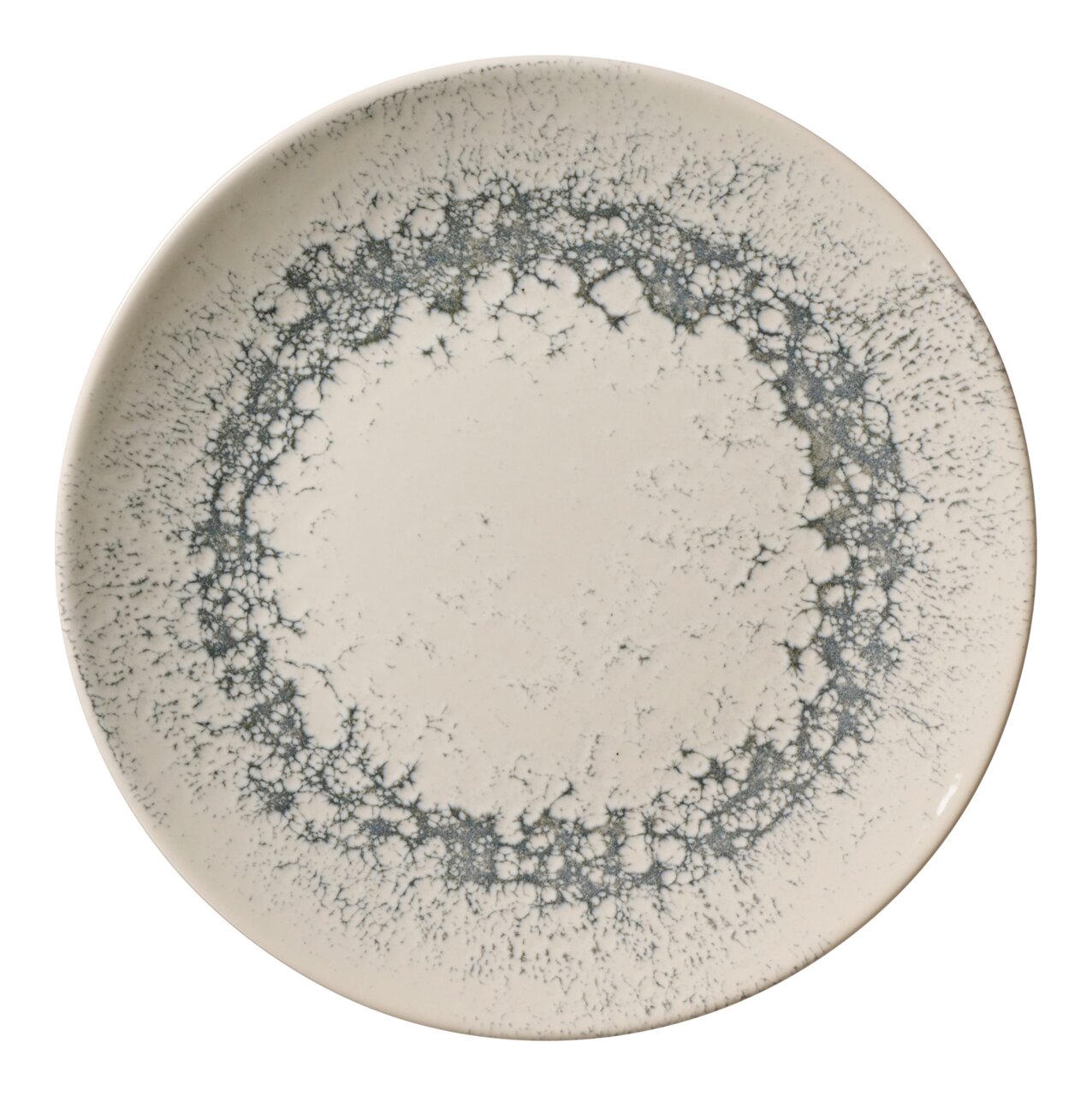 Ritzenhoff & Breker Dessertteller CECINA grau Dessertteller Cecina 20,5cm mit einzigartigem, kreisförmigem Muster in Draufsicht