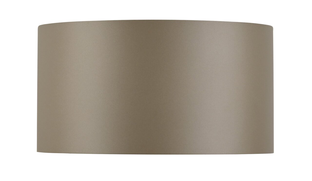 Zylindrischer Lampenschirm in Beige, frontal betrachtet