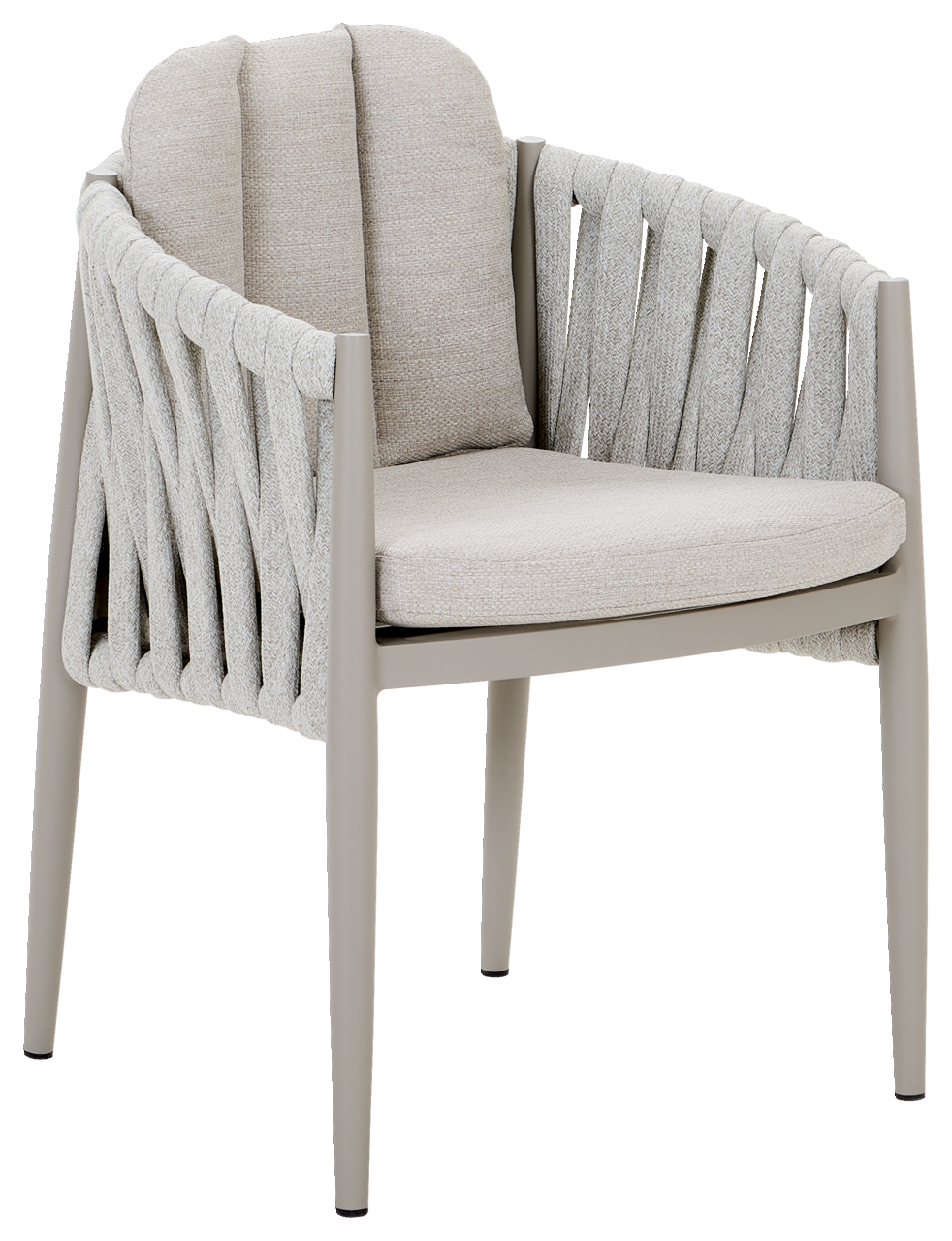 Amatio Gartensessel VENERONA Moderner Gartensessel mit geflochtenem Design, seitliche Perspektive