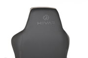 Rückansicht eines Gaming-Stuhls mit dem Logo 'HIVAR' auf der Rückenlehne