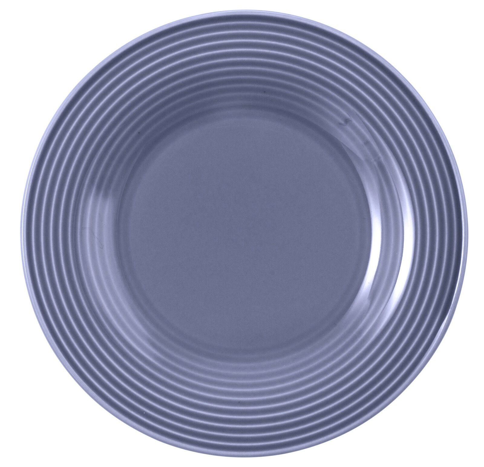 Runder Brotteller mit geriffeltem Rand, Ansicht von oben