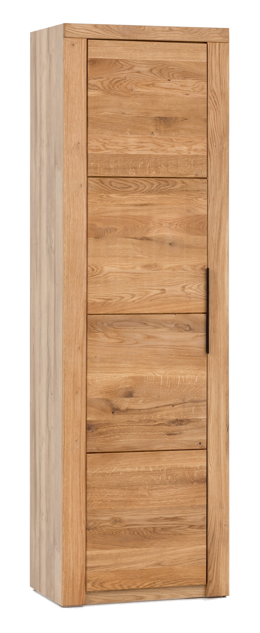 Linea Natura Garderobenschrank GRETA Holz-Garderobenschrank in natürlicher Holzoptik, Frontalansicht