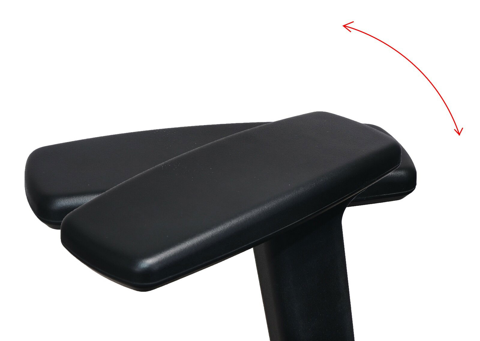 Nahaufnahme einer verstellbaren Armlehne eines Gaming Stuhls, seitliche Perspektive