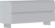 Garderobenbank LECCO in moderner, minimalistischer Optik, seitliche Perspektive