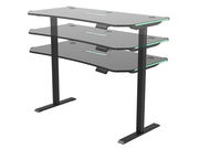 E-Gaming Tisch mit höhenverstellbarer Funktion, seitliche Perspektive