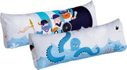 Rugkussen met Viking- en octopusmotief, zijaanzicht