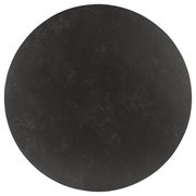 Runde Tischplatte in dunkler Steinoptik, Draufsicht