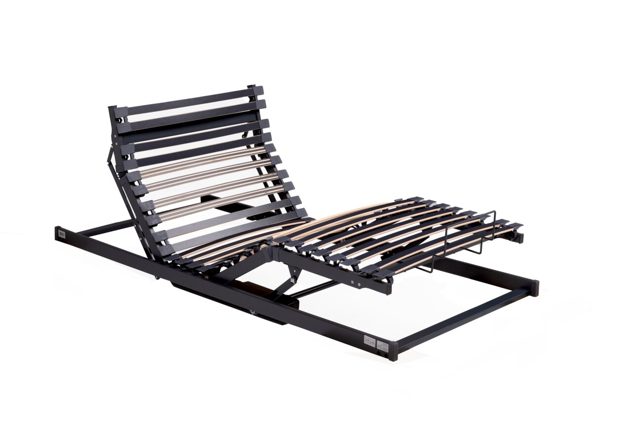Tempur Systemrahmen 90x200 FORM SYSTEMRAHMEN 2000 Verstellbarer Systemrahmen aus Holz und Metall, seitliche Perspektive