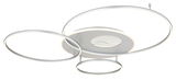 Moderne Deckenleuchte INVERTINA mit drei leuchtenden Ringen, seitliche Perspektive