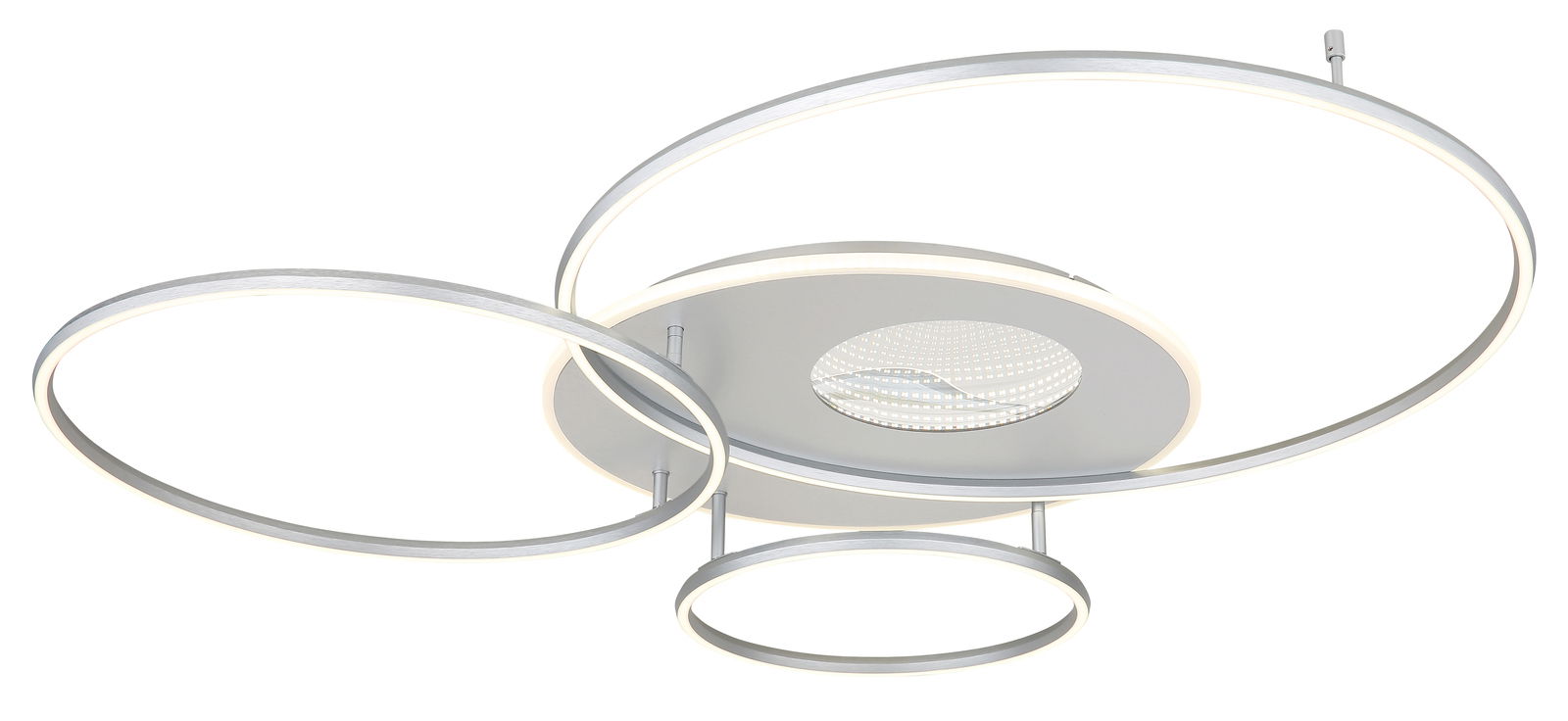 Globo Lighting Deckenleuchte INVERTINA Moderne Deckenleuchte INVERTINA mit drei leuchtenden Ringen, seitliche Perspektive