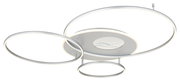 Moderne Deckenleuchte INVERTINA mit drei leuchtenden Ringen, seitliche Perspektive