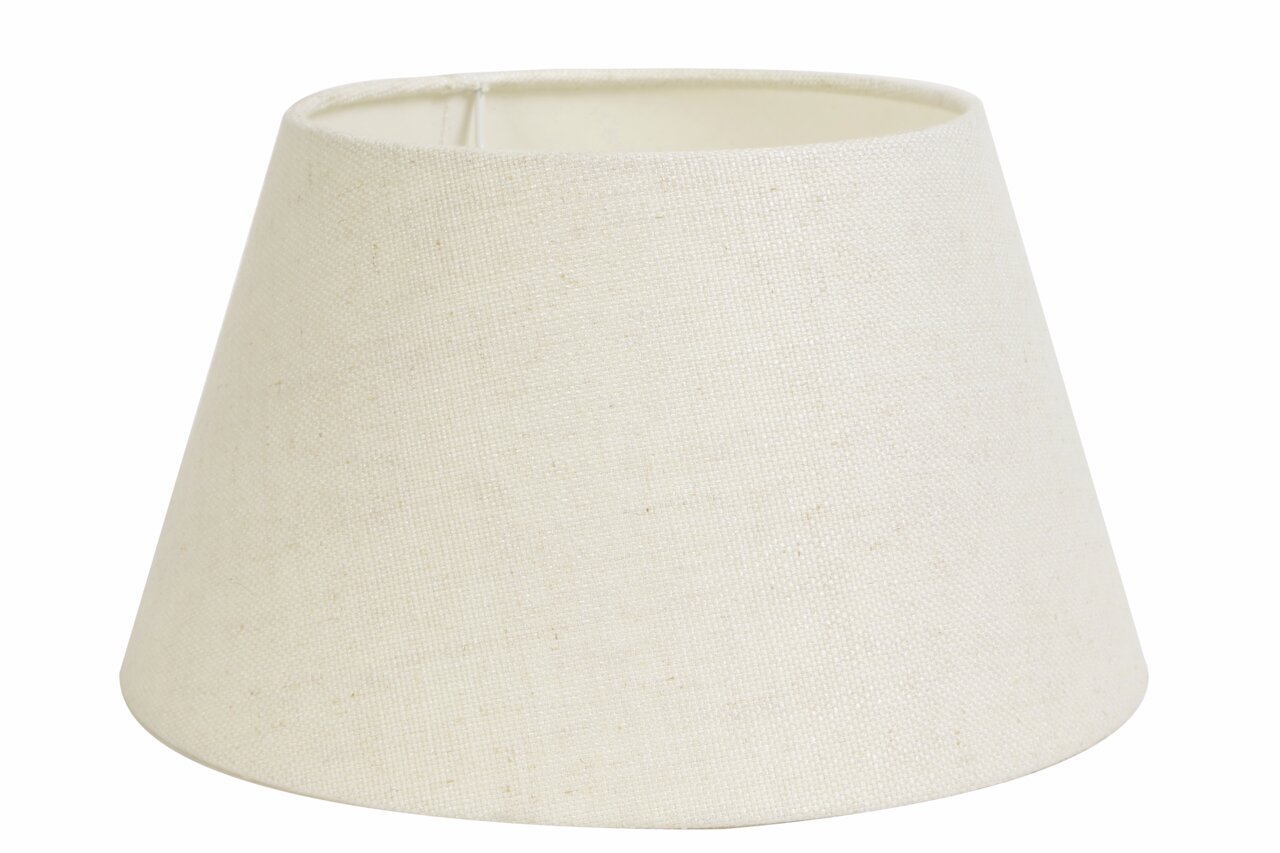 Light&Living Lampenkap Ronde, crèmekleurige stoffen lampenkap, zijaanzicht