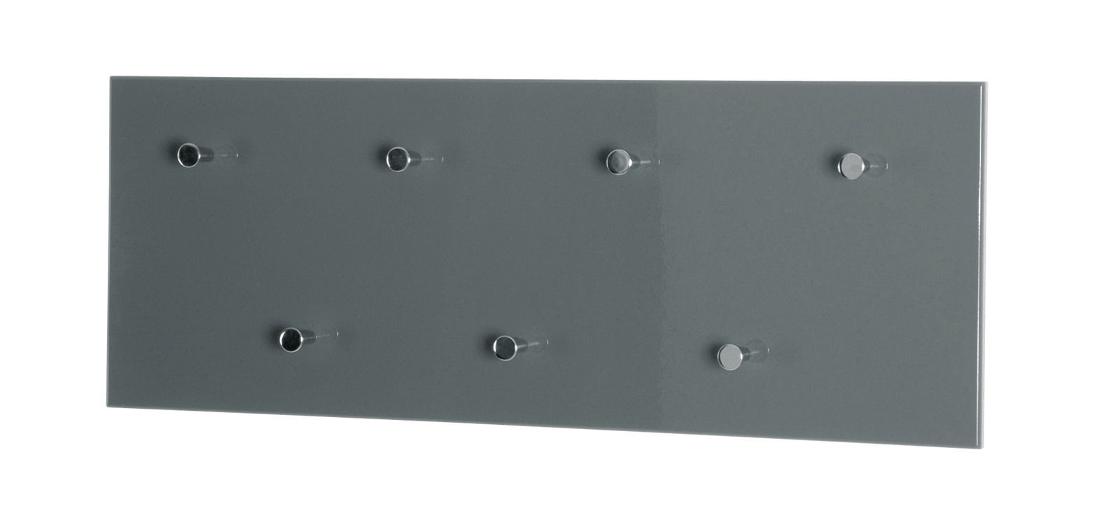 Garderobenleiste mit sechs Haken, seitliche Perspektive