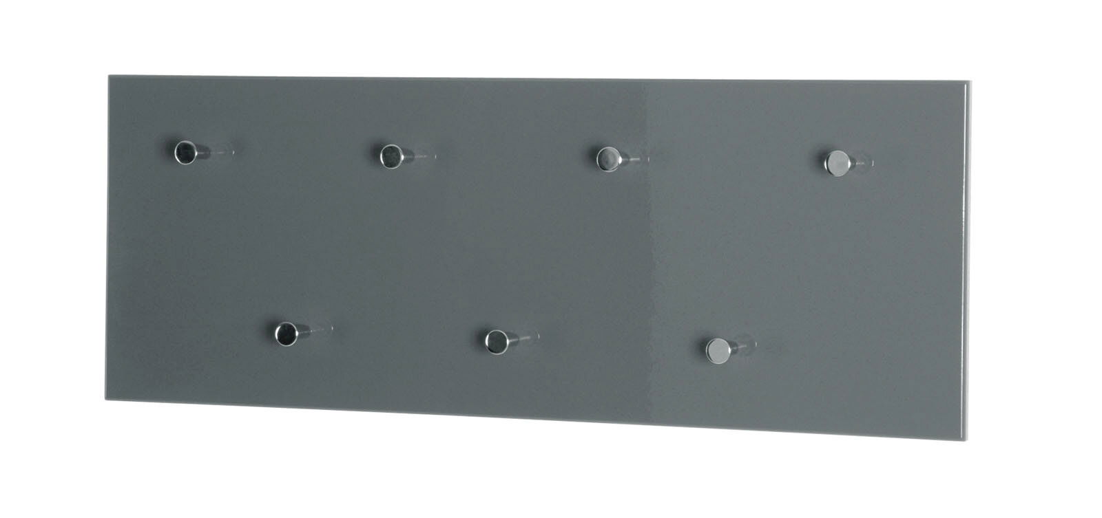 Garderobenleiste mit sechs Haken, seitliche Perspektive