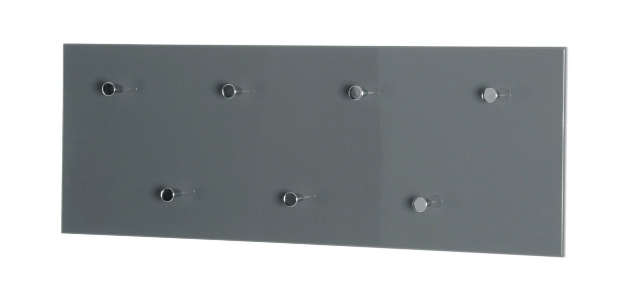 Garderobenleiste mit sechs Haken, seitliche Perspektive