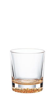 Klarglas-Trinkbecher mit dickem Boden, Frontalansicht