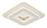 Moderne LED-Deckenleuchte in quadratischer Form, seitliche Perspektive
