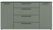 Frontansicht eines XL-Sideboards mit zwei Türen und drei Schubladen in modernem Design.