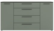 Frontansicht eines XL-Sideboards mit zwei Türen und drei Schubladen in modernem Design.