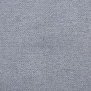 Nahaufnahme eines grauen Stoffes mit feiner Textur und einer sichtbaren Naht in der Mitte.